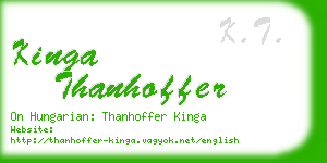 kinga thanhoffer business card